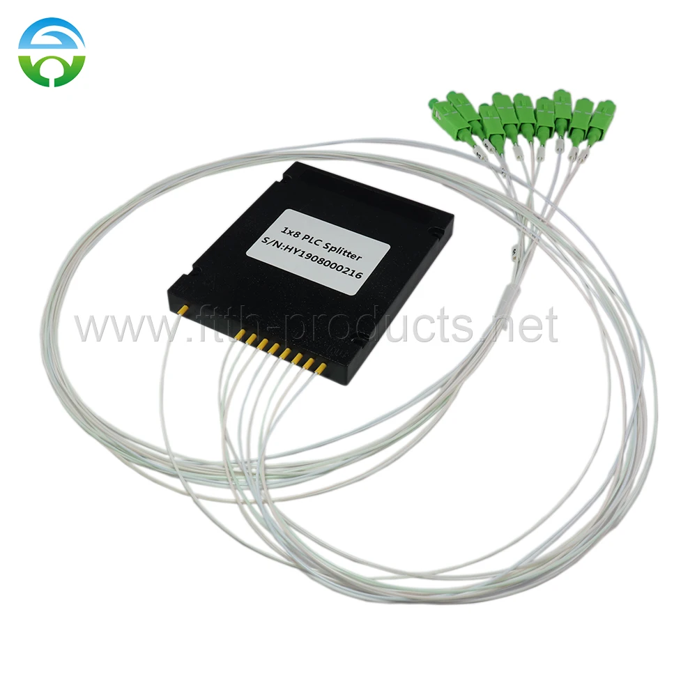 Оптоволоконный разветвитель ПЛК коробка ABS G657A1 0 9 мм SC APC 1 м 1x8 10 шт.