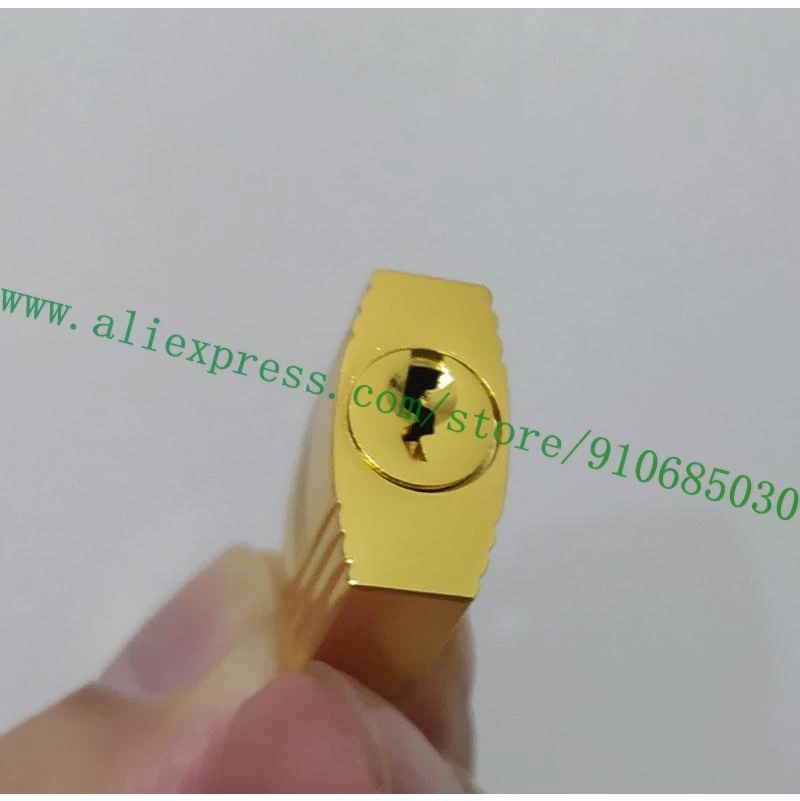 Top Level Bag Locks Parts 1 Lock 2 Keys Polished Golden Padlock For Lady Handbag Also Used As Necklace Pendant Charm