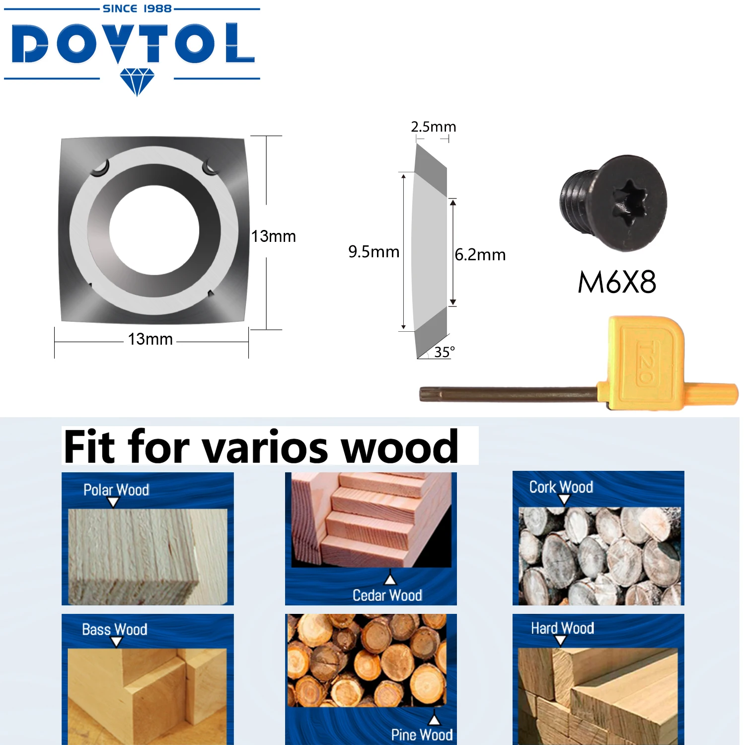Твердосплавные вставки фрезы ножи отрицательный угол 13x13x2 5 мм квадратные