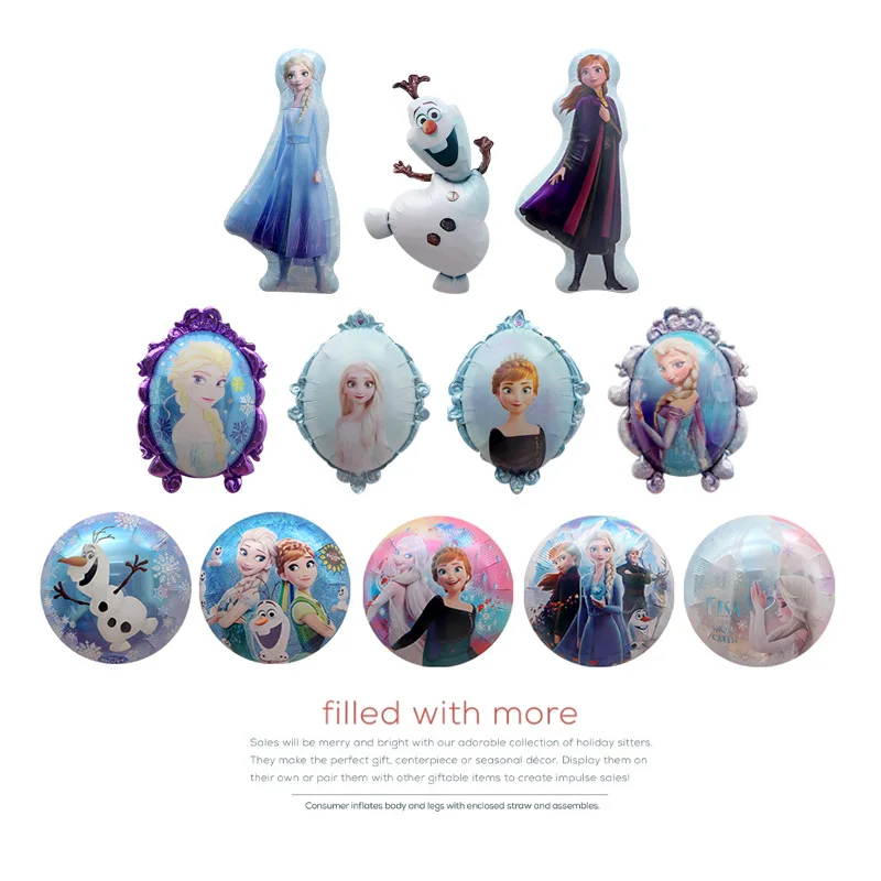 

Disney, воздушные шары «Холодное сердце», Анна, Эльза, принцесса, искусственное украшение, дизайн игрушек, воздушный шар, мультяшный алюминиевый воздушный шар Анна