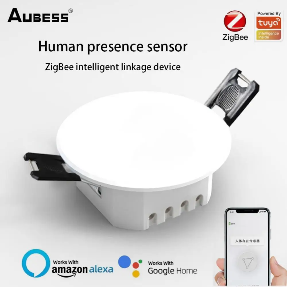 

2 In 1 Tuya Zigbee Smart Human Motion Presence Sensor Movement Body Transducer Micro-motion Detector Brightnes For SmartLife App