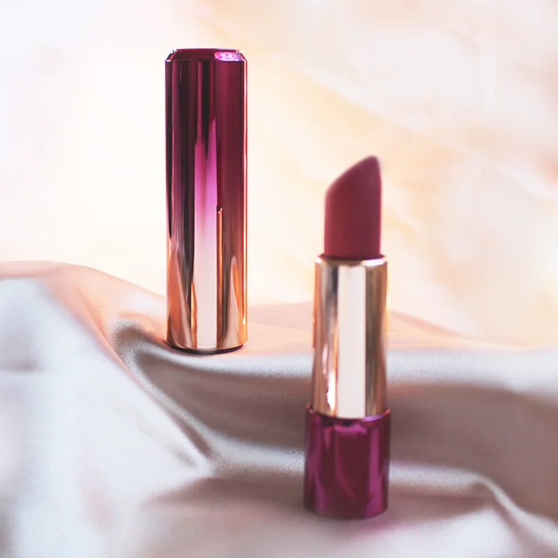 

3.5g Lipstick Tube Cosmetic Jar Gradient Purple Round Shape Empty DIY Lip Balm Lipstick Tube Sinicism Makeup Container Portable