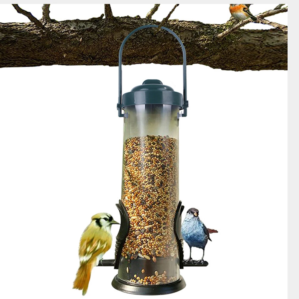 

Hanging Bird Feeder Garden with Tube Plastic Outdoor Bird Feeder Automatic Hummingbird