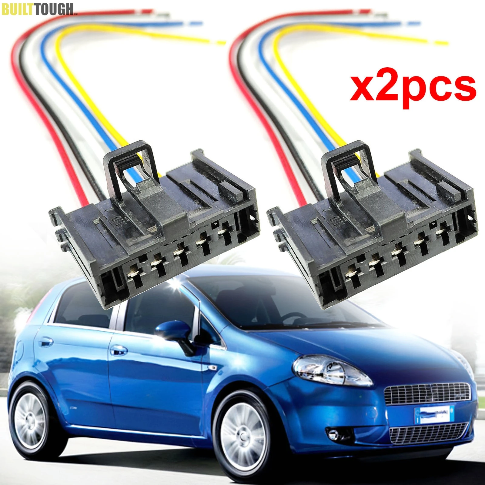 

2 шт. для Fiat Grande Punto Evo Linea Doblo, двигатель вентилятора отопителя, резистор, жгут проводов, разъем, ремонтная вилка 95508692