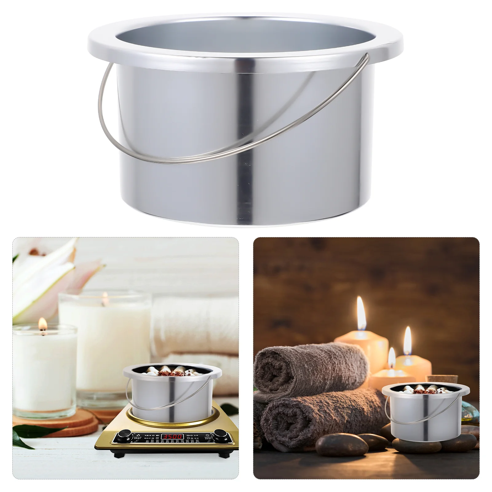 

Practical Wax Melting Bowl Wax Melting Tool Wax Heater Inner Pot Aluminum Bowl for Hair Removal Home Salon