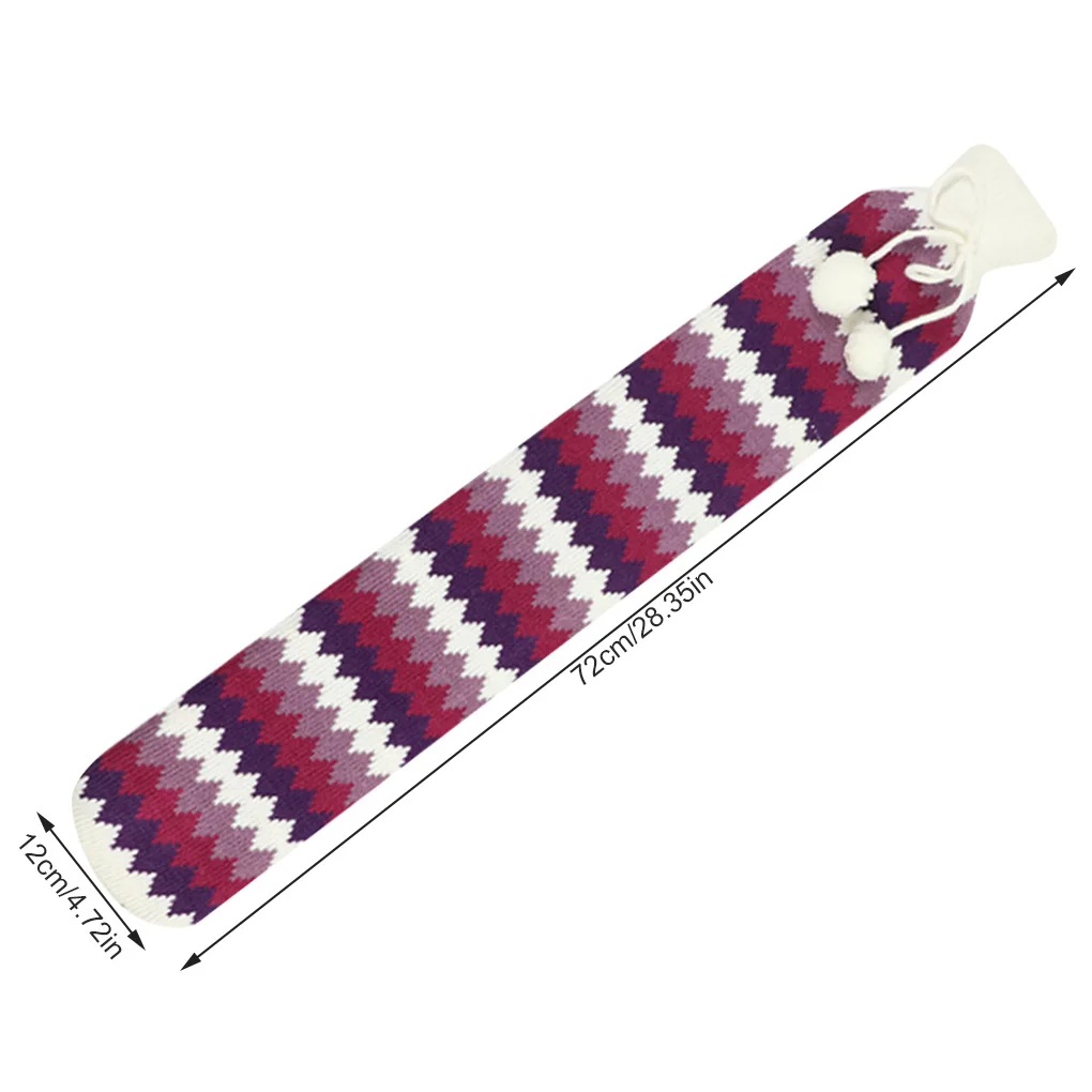 

Сумка для горячей воды, Длинный Резиновый подогреватель для рук со съемным чехлом, студенческий чехол для теплой воды, фиолетовый ромб