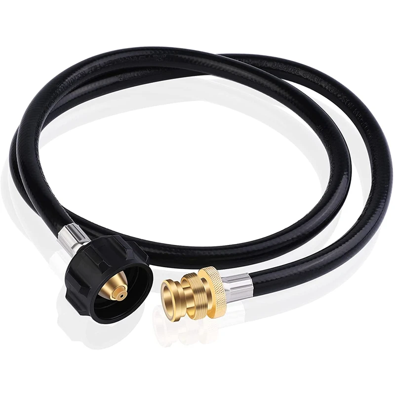 

4FT Propane Refill Hose Adapter, Propane Tank Adapter Hose 1Lb To 20Lb Converter, Extension Hose (QCC1 Inlet)