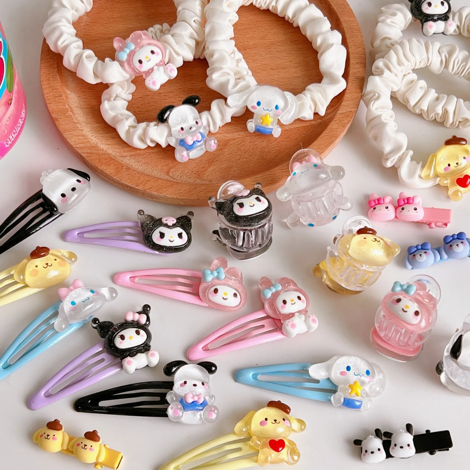 

Милые аксессуары для волос Kuromi Cinnamoroll My Melody Kawaii Мультяшные аниме куклы заколки для волос BB шпилька для волос милая повязка для волос головной убор подарок