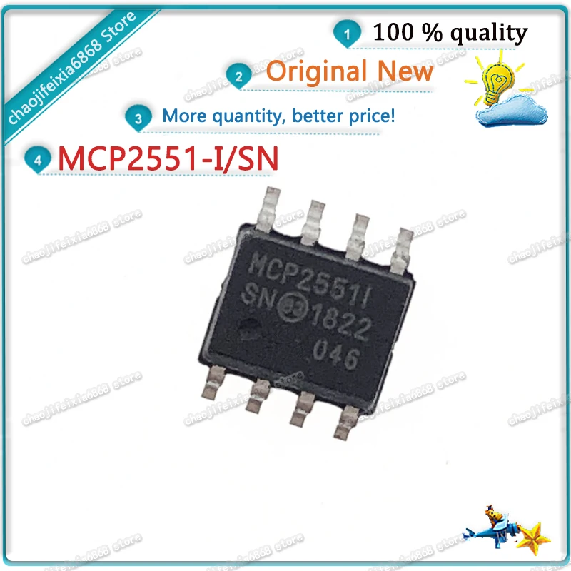5PCS/lot! MCP2551-I/SN MCP2551-I MCP2551I SOP-8 MCP25511 MCP2551ISN SOP8 High-speed CAN transceiver chip |