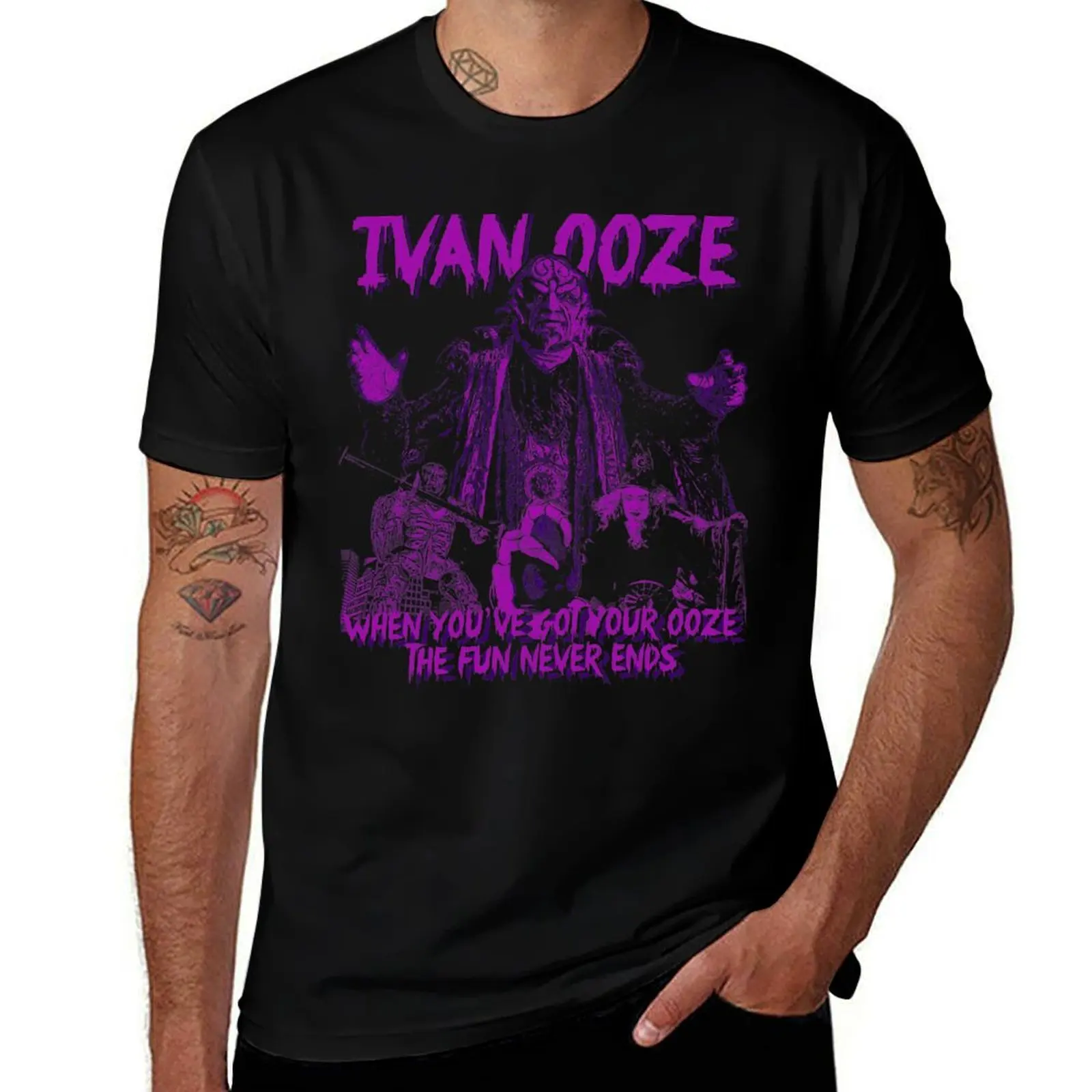 Фото Футболка IVAN OOZE, футболка с аниме, милые топы, уличная одежда, корейские модные мужские футболки с рисунком аниме №1