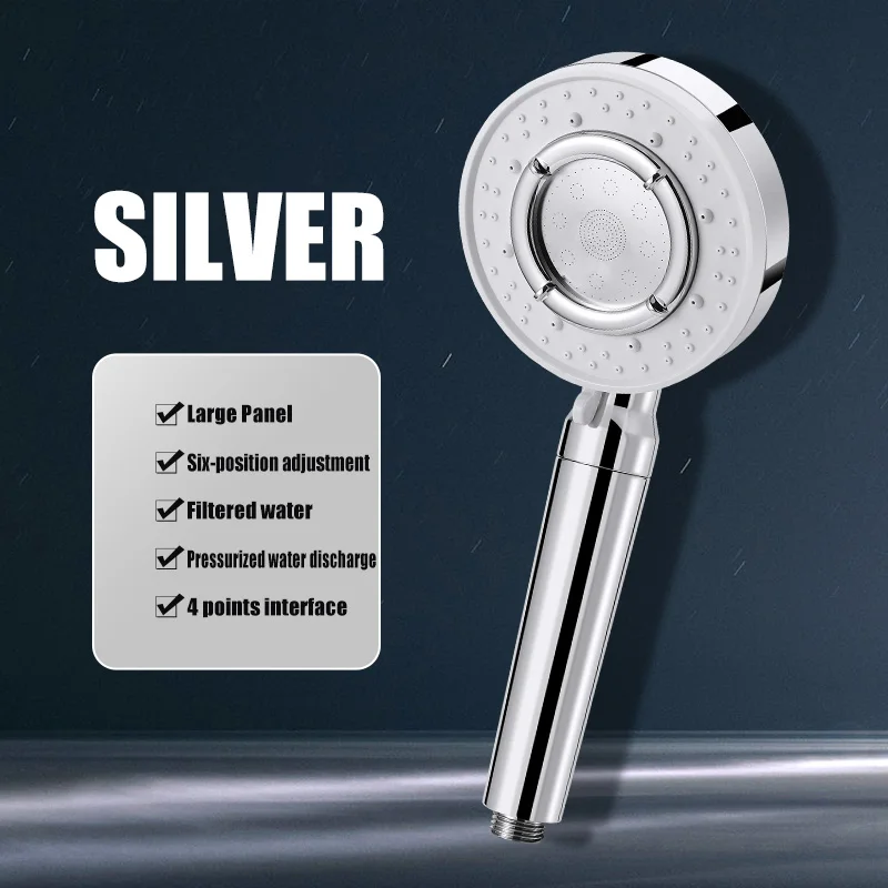 

ZhangJi 6 режимов 12 см большая панель регулируемая насадка для душа высокого давления Экологичная водосберегающая насадка для душа аксессуары для ванной комнаты