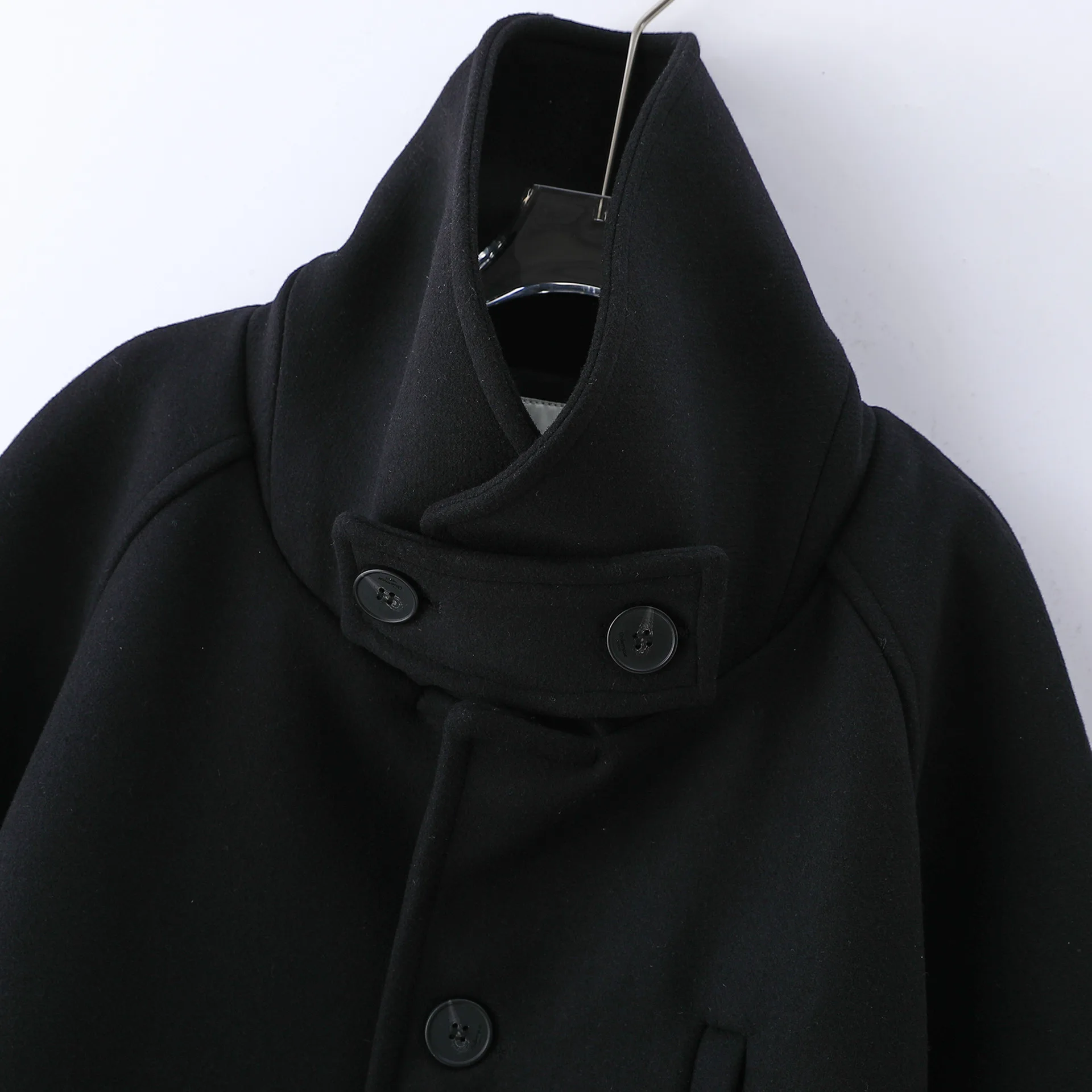 PFNW Высококачественный длинный твидовый шерстяной флисовый мужской плащ длиной