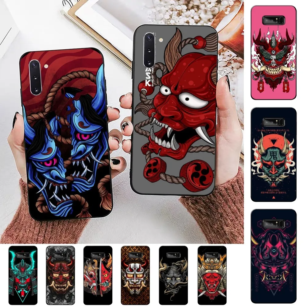 

Japanese Samurai Oni Mask Phone Case For Samsung Note 8 9 10 20 pro plus lite M 10 11 20 30 21 31 51 A 21 22 42 02 03