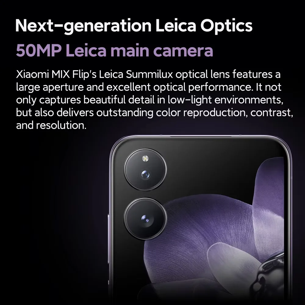 Xiaomi MIX Flip Global Version Складной смартфон с гиперзарядным устройством 67 Вт Камера Leica 50