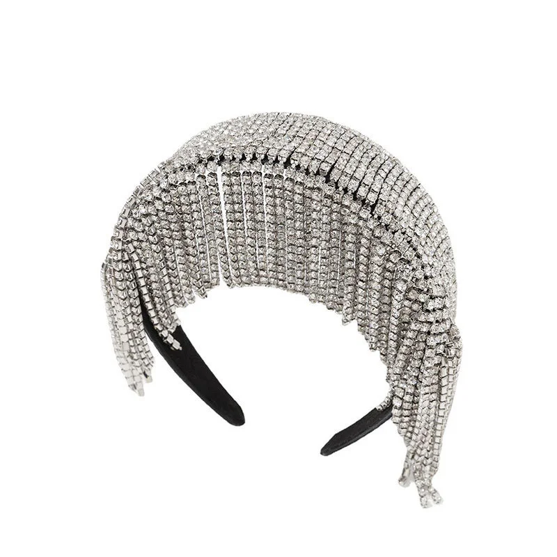 

Small group design rhinestone tassel hair band, European and American fashion personality headband headband cross-border jewelry