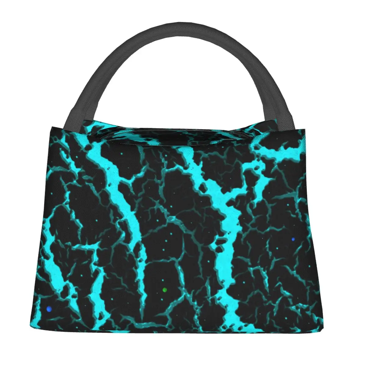 

Cracked Space Lava Lunch Bag Abstract Art Casual Lunch Box For Child Picnic Convenient Cooler Bag Custom Thermal Lunch Bags