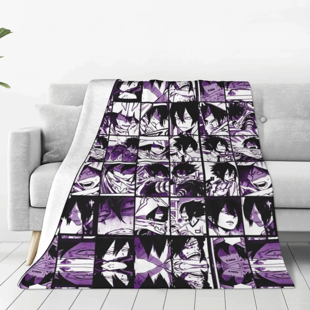 

Tamaki Amajiki Collage Flannel Blankets Boku No My Hero Academia Academy Anime Funny Throw Blankets for Bedding Lounge Quilt