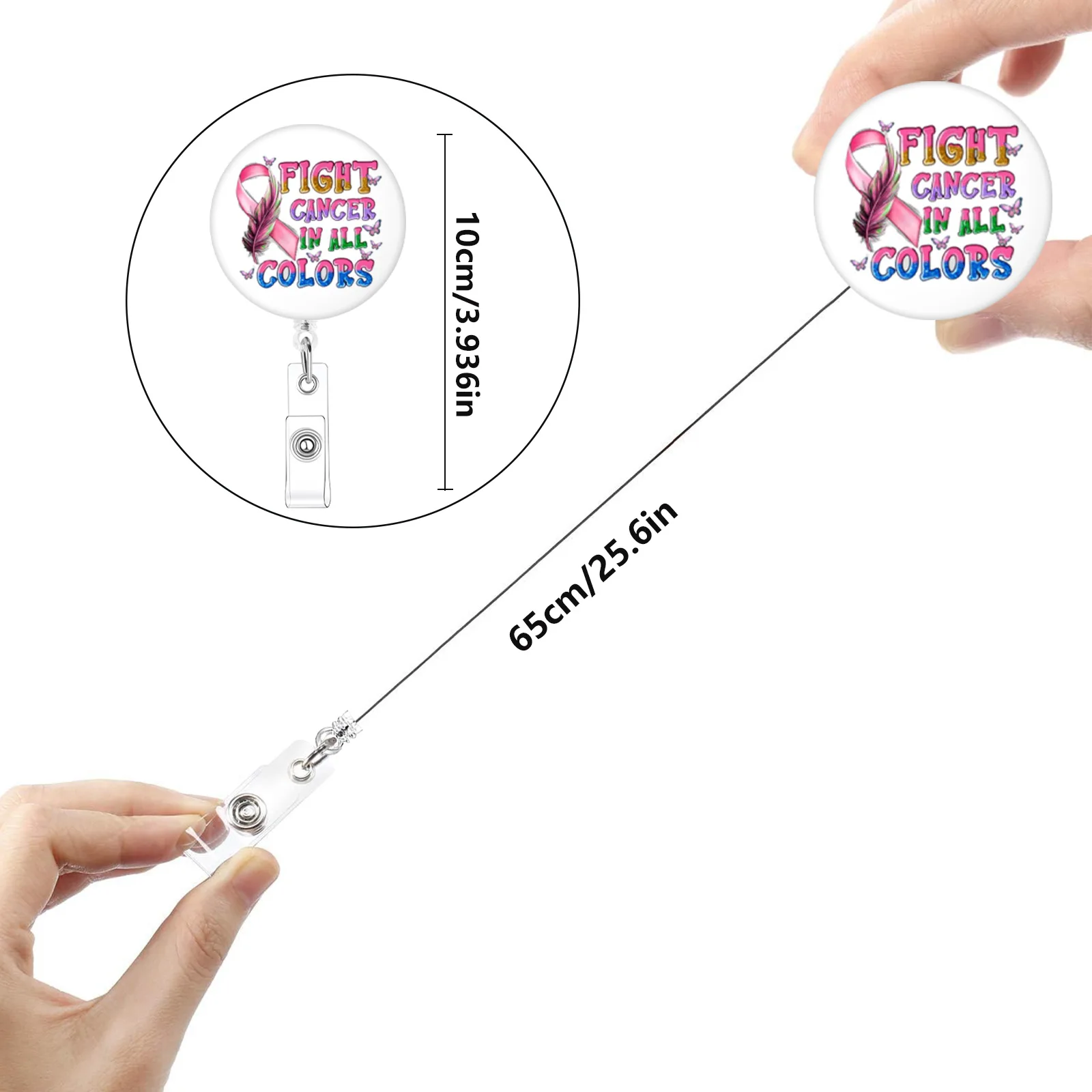 Рисунок 3 - розовая лента бейдж с катушкой