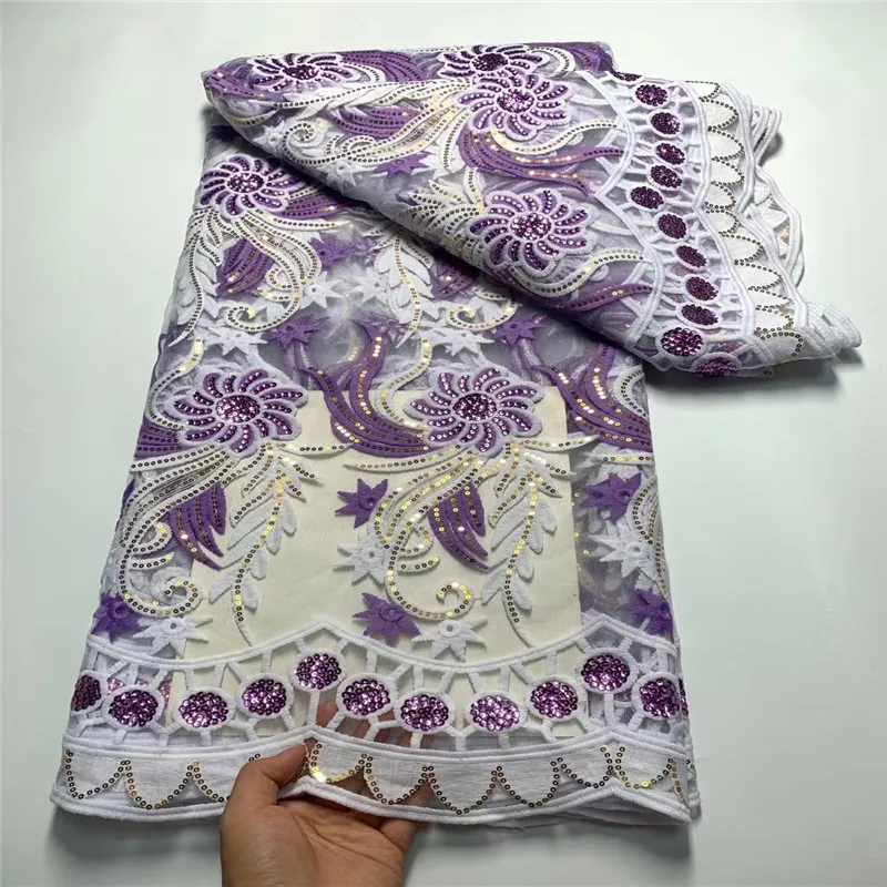 Новейшая африканская кружевная ткань с блестками вышивка из французского тюля