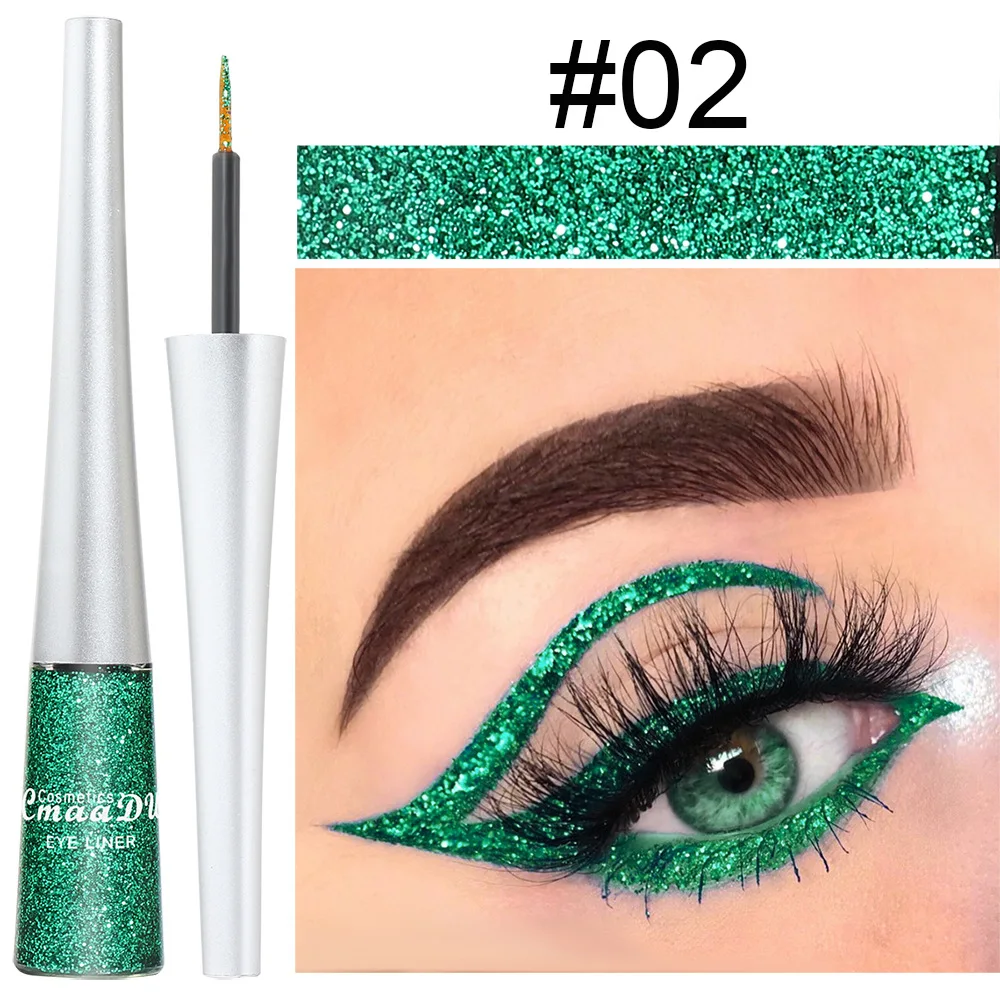 

16 Colors Shiny Liquid Eyeliner Waterproof Long Lasting Glitter Eye Liner Gel Quick Dry Non-smudge Makeup Eyeliner Cosmetic