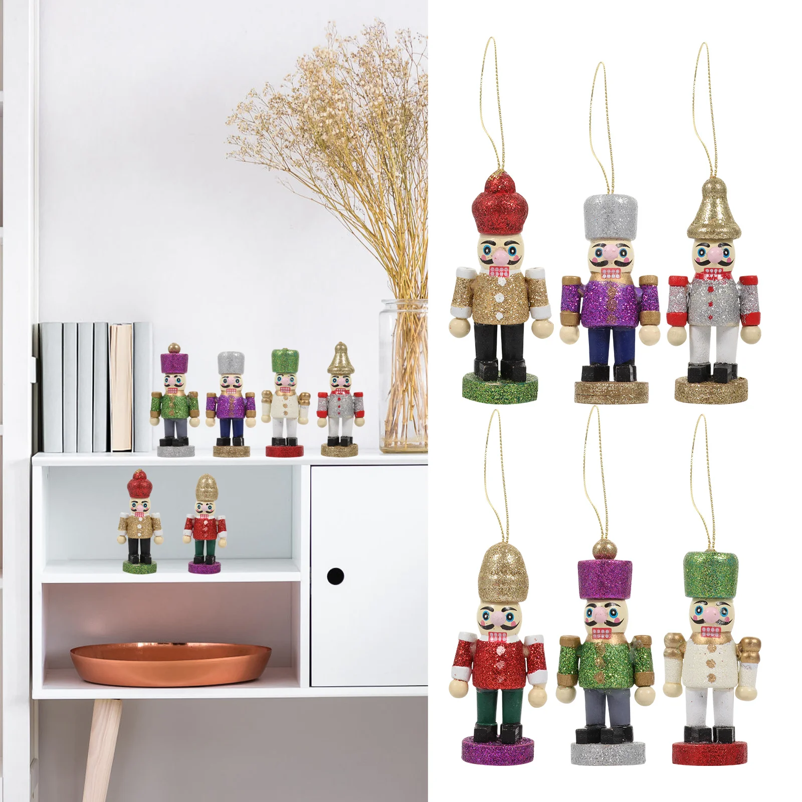 

Christmas Ornaments Nutcracker Tree Decoration Figures Wooden Soldier Xmas