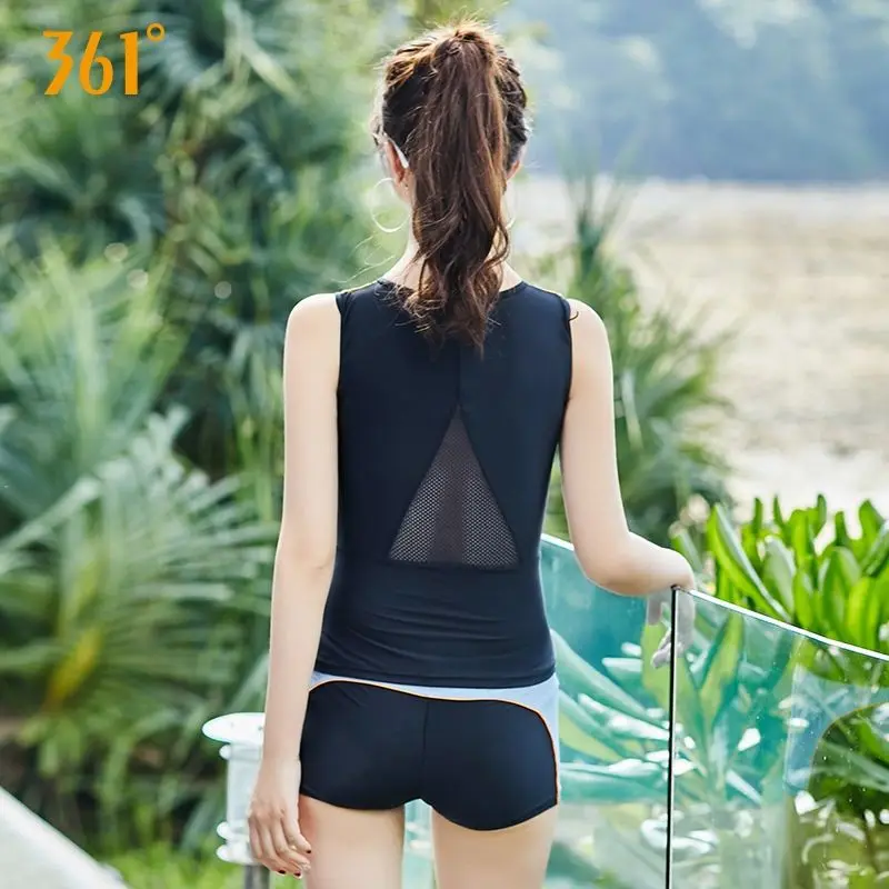 361 Women Sexy Surf Two Piece Beach Swimwear Rashguard Paded Female Sun Protect Quick Dry Split Diving Tops Bottoms Bathing Suit