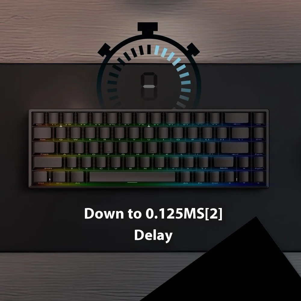 Фото IROK Mars68 PRO Магнитный переключатель Игровая беспроводная механическая клавиатура для киберспорта RGB Длинная батарея Пользовательские игровые аксессуары с горячей заменой №5