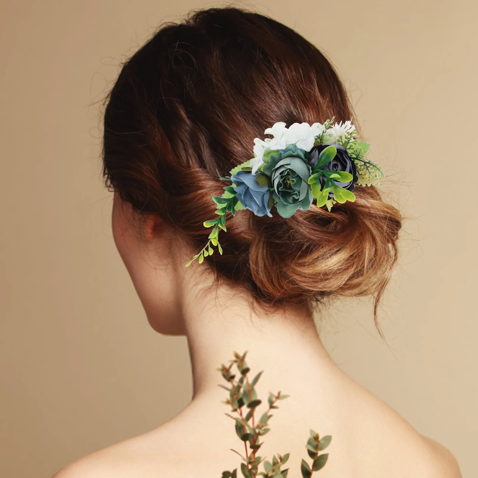 Шелковые цветы имитация розы металла модная свадебная расческа для волос