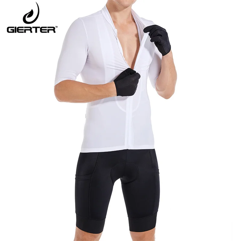 

Костюм GIERTER Skinsuit для велоспорта, комплект для велоспорта в стиле ретро, футболка, нагрудники, шорты с поролоновой подкладкой, классическая о...