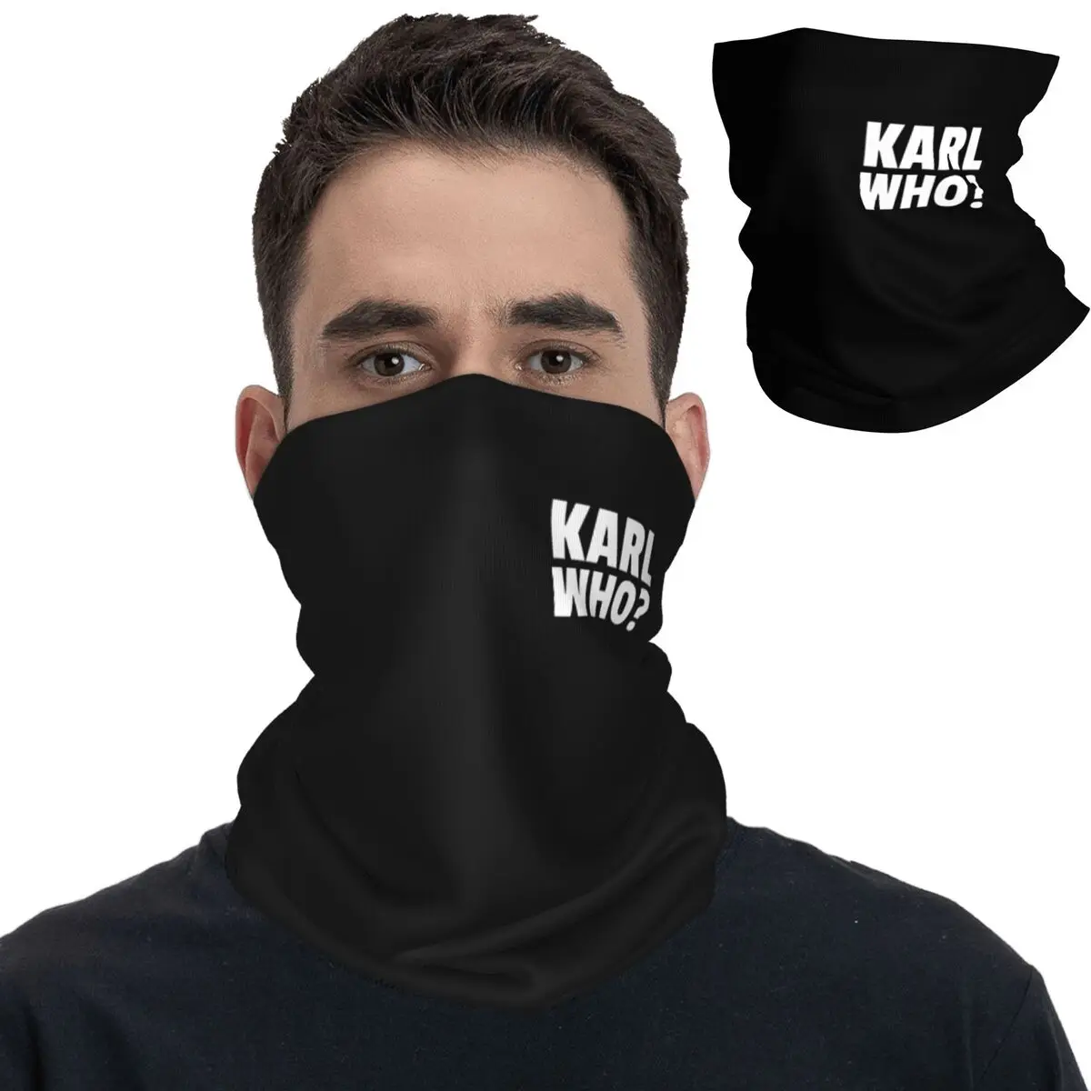 Бандана с надписью гетры принтом Karl-Who маска шарф теплая Балаклава для рыбалки