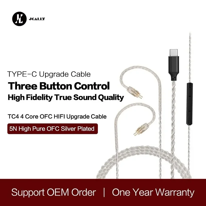 Кабель для наушников JCALLY TC4 USB Type C 4 пары