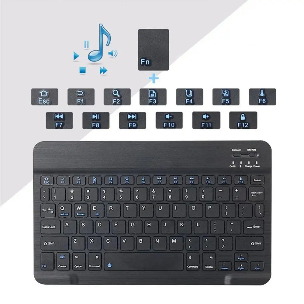 

Micro Interface Bluetooth Keyboard Bluetooth 3.0 Quiet Keystrokes Wireless Keyboard Dust-proof Scissor Type Keyboard 3.0-4.2v