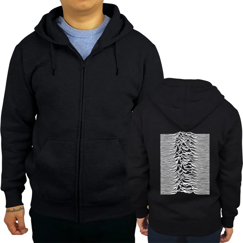 

JOY DIVISION UNKNOWN PLEASURES hoodie factory records ian curtis poster vinyl men black zipper male hooded sweatshirt