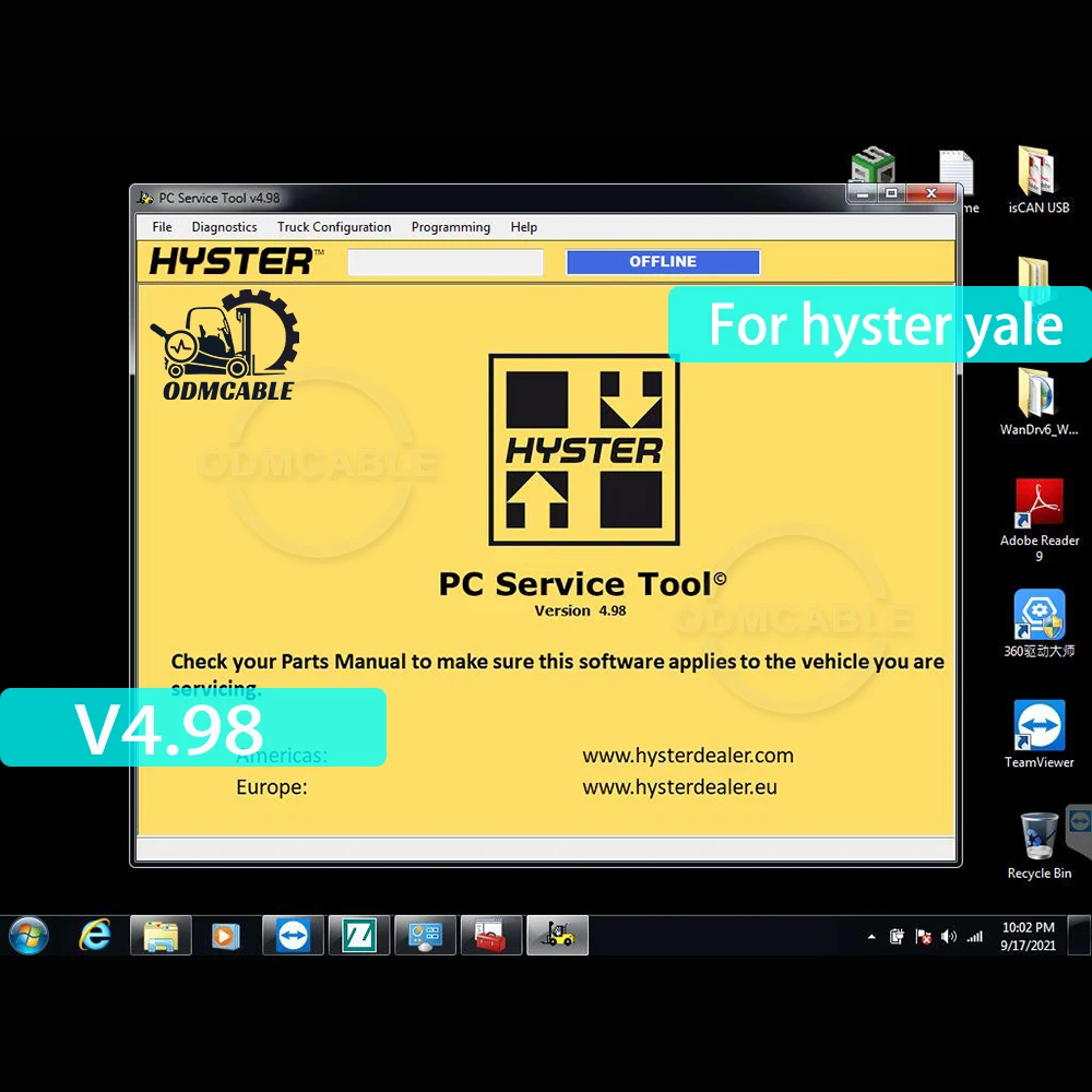 

Прицел Hyster V4.98 для B222, C222, D222