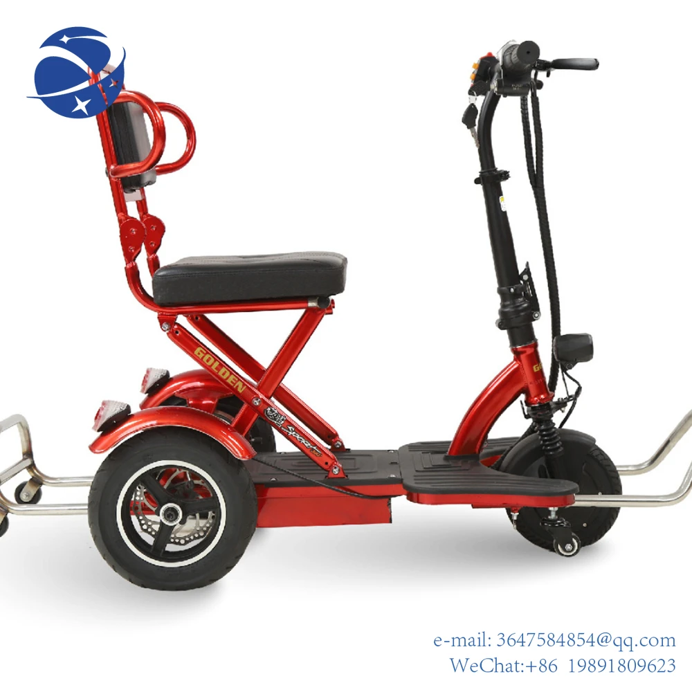 

Складной трехколесный скутер Yun Yi48v 10 Ач 350 Вт с литиевым аккумулятором, электрическая инвалидная коляска для пожилых людей