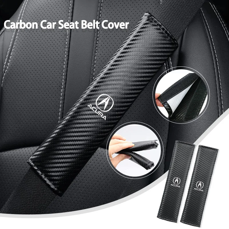 

Carbon Car Seat Shoulder Strap Pad Cover For Acura Mdx 2008 Rdx 2007 Rsx TL ZDX Tsx 2004 Ydl Integra Rl Nsx Tlx Ilx