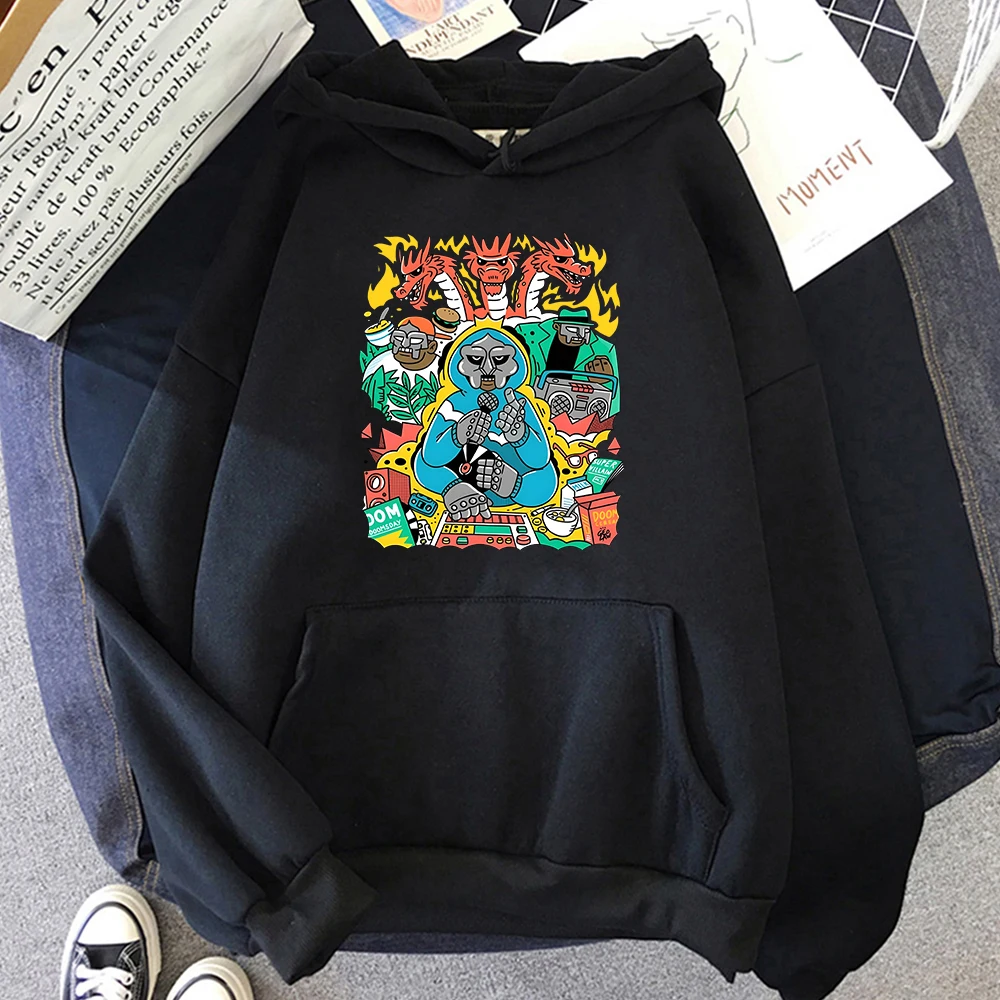 

RIP MF DOOM Hoodie Men Fashion Long Sleeve Sweatshirts Hip Hop Loose Hoody Tracksuit Harajuku Unisex Streetwear Clothes Hoodies