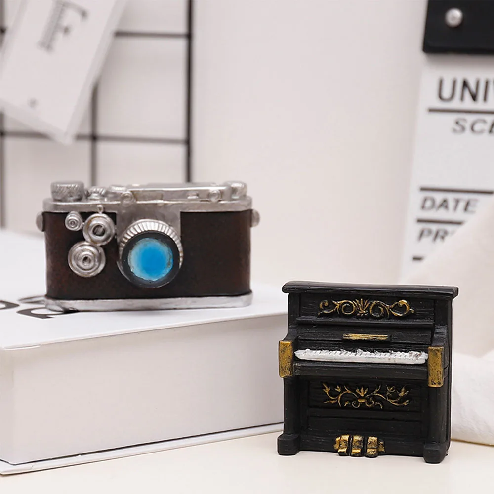 Фонограф камеры пианино Радио Модель винтажные полимерные ремесла ностальгия