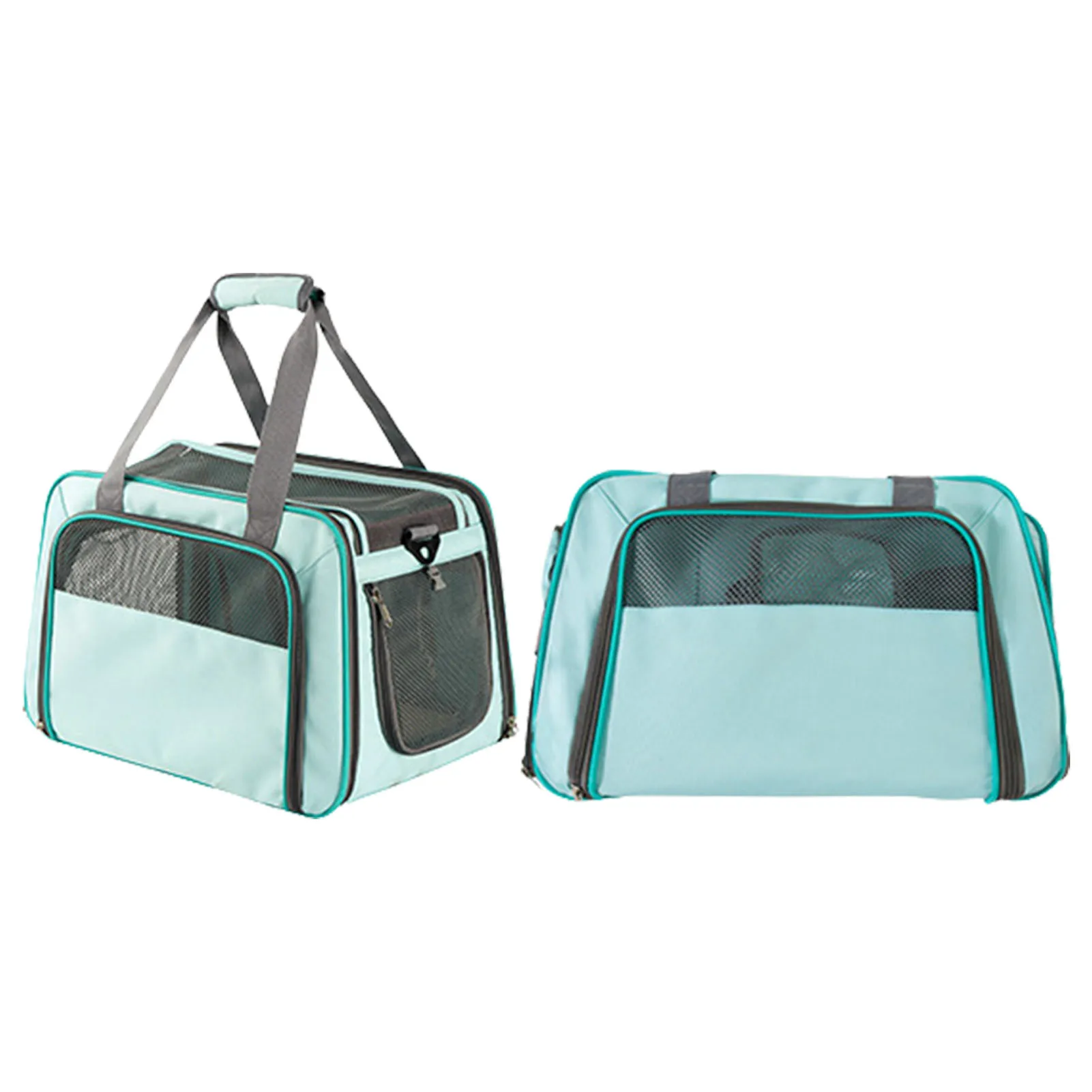 

Soft-sided Pet Travel Carrier Collapsible Transport Mesh Box For Pets Foldable Collapsible Transport Pets Box Fleece Pad Medium