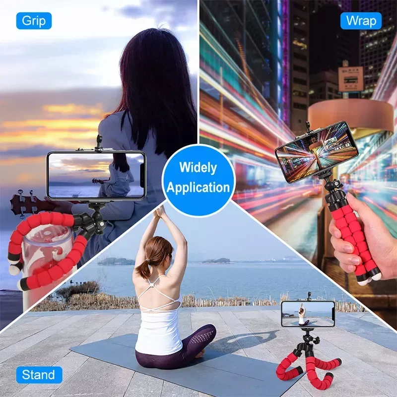 

Phone Holder Flexible Octopus Tripod Bracket for Mobile Phone Camera Selfie Stand Monopod Support Photo Remote Control