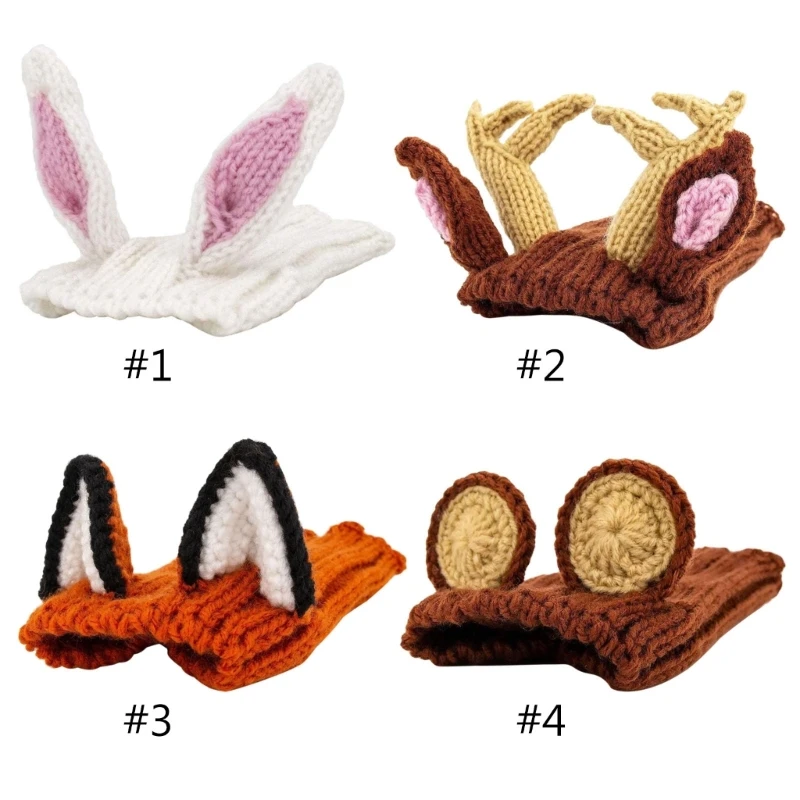 

Cap Accessories Pet Costume Dog Dress And Knit Party Small Warmer Ear Medium Large Cute Cats For Hat Cosplay Wrap