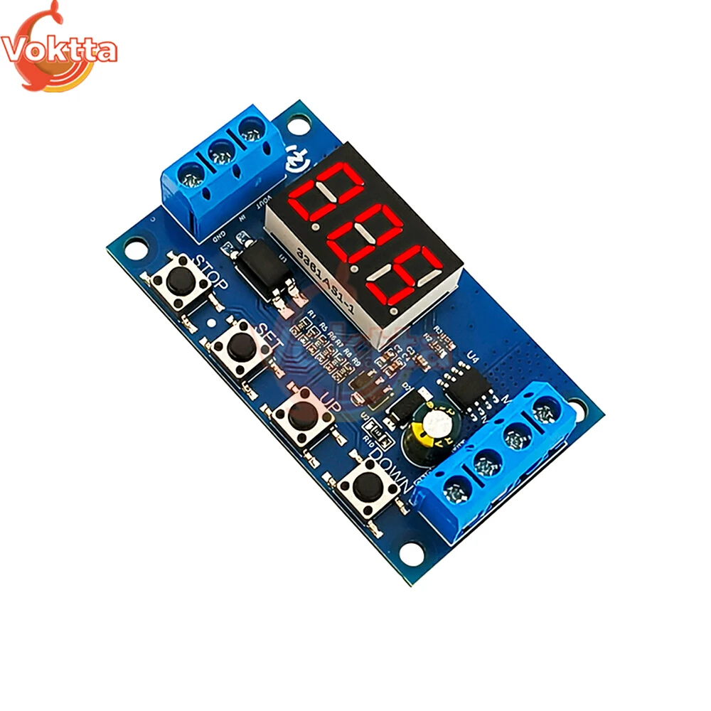 

Мощный контроллер двигателя постоянного тока 3,3-15 В, релейный модуль задержки времени автоматического цикла, плата управления вперед и назад, триггеры сигнала, переключатель