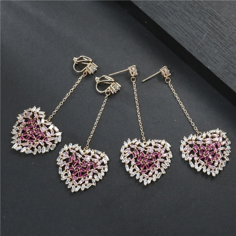 Милые и романтичные циркониевые Серьги love из Японии Южной Кореи женские