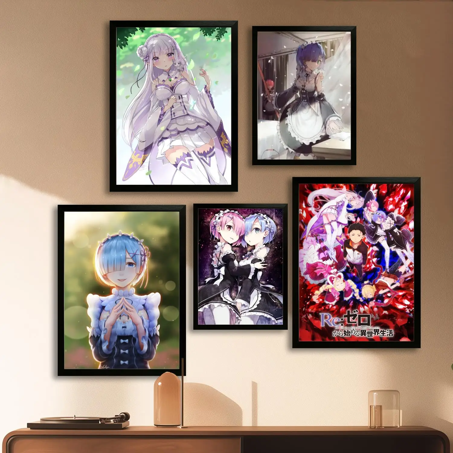 Фото Re Zero Холст Художественный постер и настенное искусство, печать с изображением, современная семья, декор для спальни, постеры, декоративная живопись №1