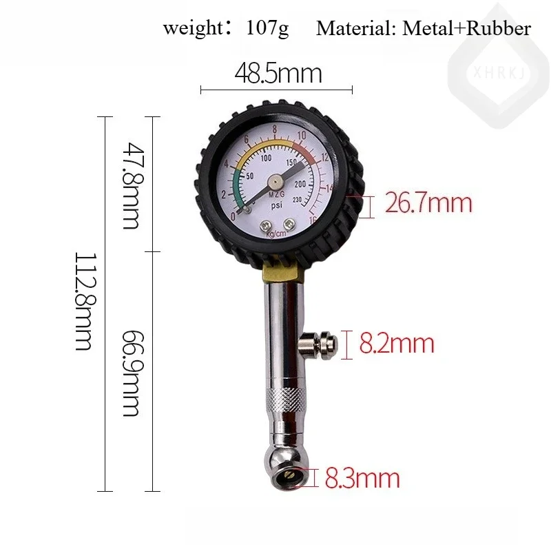 

Указатель тонкого накачивания шин Манометр для накачивания шин Тестер автомобильных шин Манометр для измерения высокоточного инструмента T