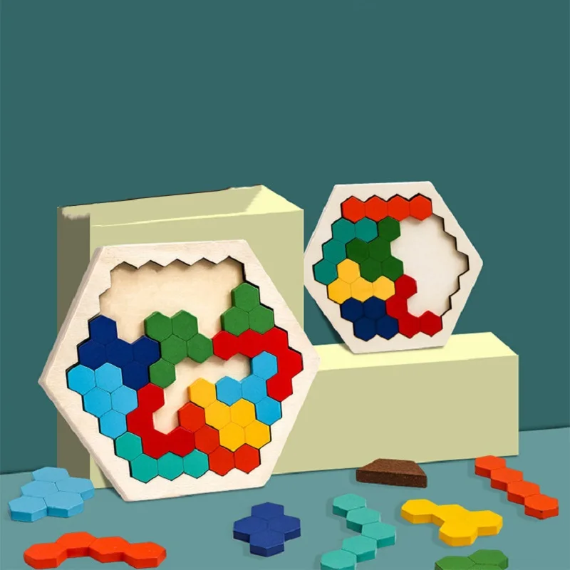 

Красочная 3D головоломка, деревянная математическая игрушка, настольные игры, детская Дошкольная Волшебная интеллектуальная развивающая и...
