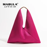 mabula 2022 brand women tote hobo handbag triangle design summer mesh net beach bag lightweight elegant portable shoulder purse
