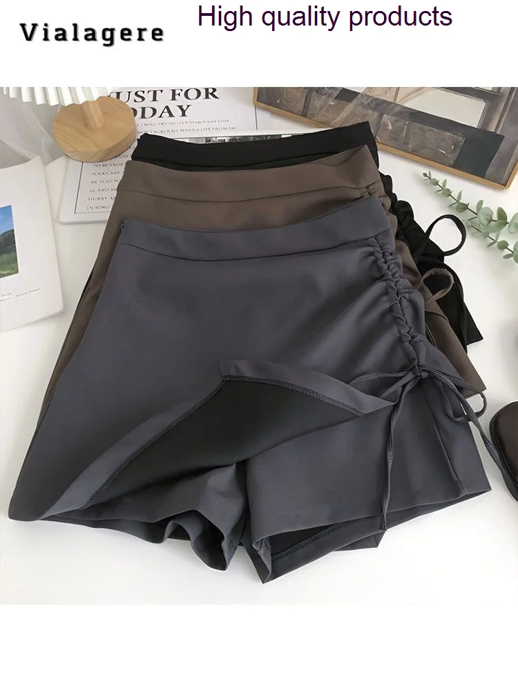 

Summer 2023 Hotsweet Style Solid Color Lace-up Skirts Fashion Women's Casual High Waist Slim Fit A-line Female Slit Mini Skirt
