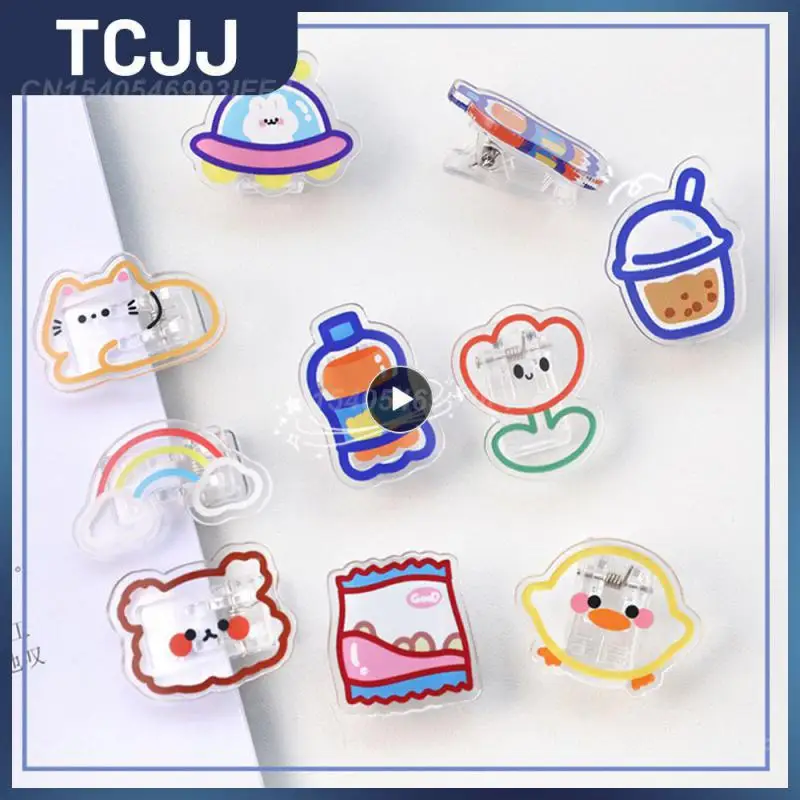 

Cute Cartoon Seal Clip Secure Distinguish Files Binder Clip Data Classification Mini Paper Clips Decorative Accessories Acrylic