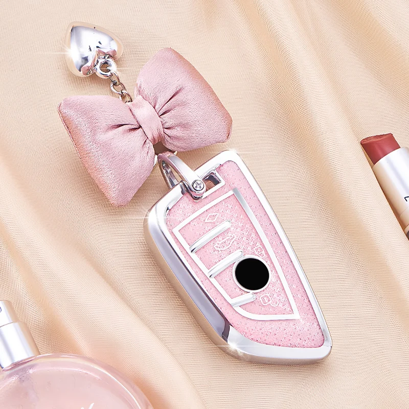 

Кристально-розовый чехол для ключей из ТПУ для BMW X1 X3 X5 X6 X7 1 3 5 6 7 серии G20 G30 G11 F15 F16 G01 G02 F48 Smart Remote Car Key Cover Fob